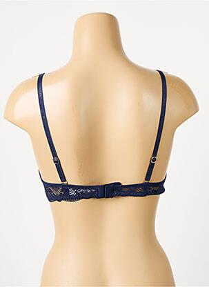 Sutien efect material satinat top sutien modelat albastru MORGAN femeie