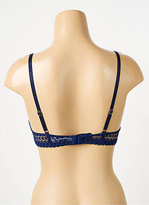 Sutien efect material satinat top sutien modelat albastru MORGAN femeie
