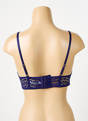Sutien efect material satinat top sutien push-up albastru MORGAN femeie