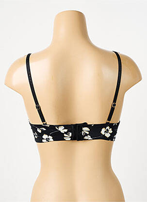 Sutien efect material satinat top sutien push-up negru MORGAN femeie