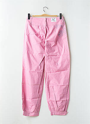 Pantalon 7/8 țesătură poplin talie joasă roz BE YOU K femeie