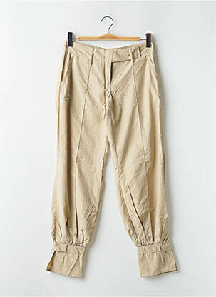 Pantalon 7/8 talie cu cleme mărime normală bej BE YOU K femeie