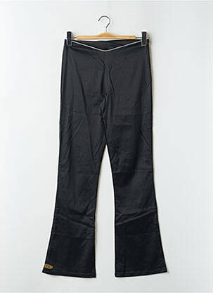 Pantalon drept talie cu cleme talie înaltă negru DDP femeie