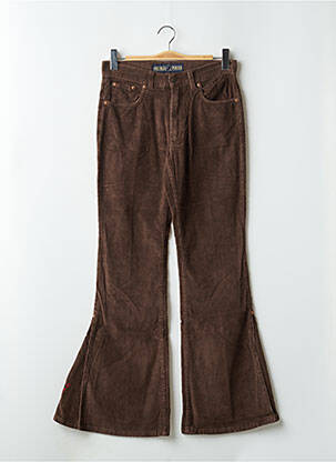 Blugi cu croială evazată maro FREEMAN T.PORTER femeie