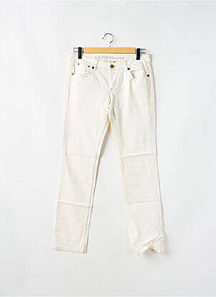 Blugi cu croială slim bej GUESS femeie