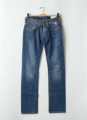 Blugi cu croială slim albastru REPLAY femeie