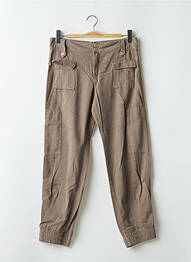 Pantalon 7/8 țesătură poplin mărime normală maro SCHOOL RAG femeie