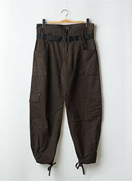 Pantalon drept țesătură poplin mărime normală maro TORN femme