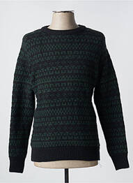 Pulover țesătură jacquard mâneci lungi verde OLOW homme