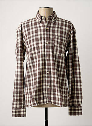 Cămașă cu mâneci lungi maro FORÉT bărbat