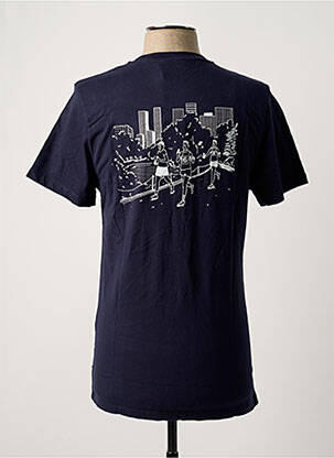 Tricou elasticitate mâneci scurte albastru EDMMOND STUDIOS bărbat