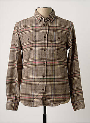 Cămașă cu mâneci lungi maro OLOW bărbat