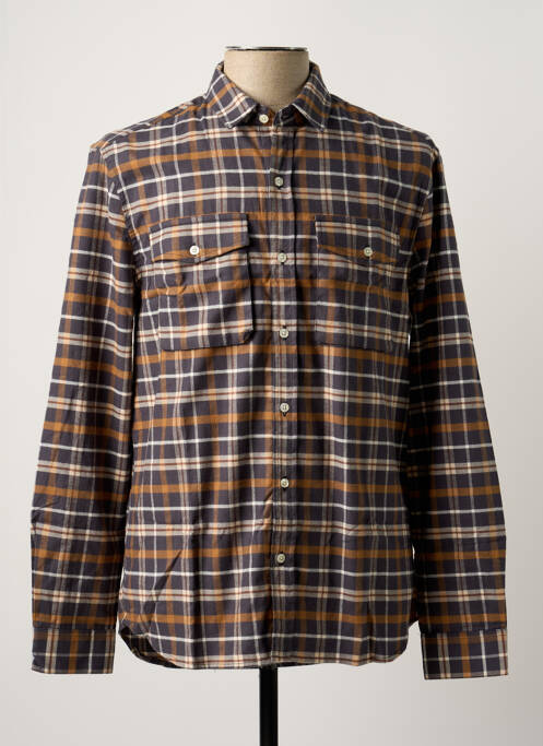 Cămașă cu mâneci lungi maro FORÉT bărbat