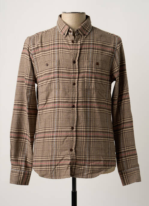 Cămașă cu mâneci lungi maro OLOW bărbat