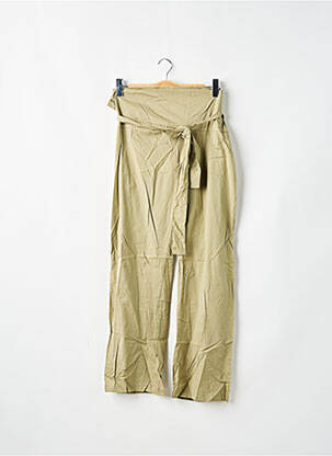 Pantalon drept țesătură poplin mărime normală verde LADY SOUL femeie