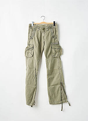 Pantalon cargo croială dreaptă talie joasă verde LE TEMPS DES CERISES femeie