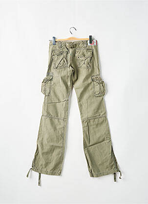 Pantalon cargo croială dreaptă talie joasă verde LE TEMPS DES CERISES femeie