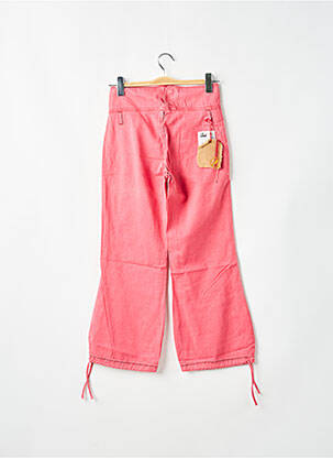 Pantalon trei sferturi croială dreaptă talie joasă roz LOIS femeie