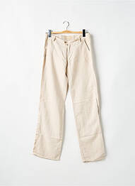 Pantalon drept țesătură crep talie joasă bej MAGGIE femme