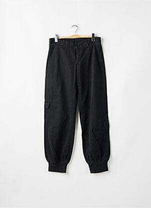 Pantalon cargo țesătură poplin mărime normală negru MAGGIE femeie