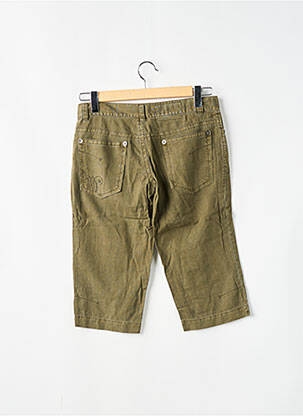 Pantalon trei sferturi țesătură poplin mărime normală verde RWD femeie