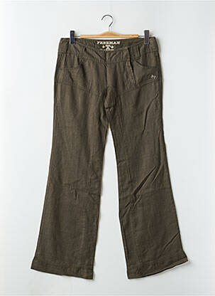 Pantalon evazat talie joasă talie joasă verde FREEMAN T.PORTER femeie
