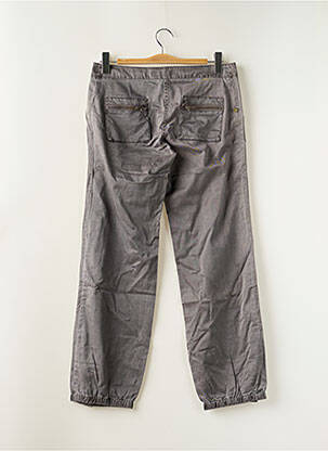 Pantalon drept țesătură poplin talie joasă gri SESSUN femeie