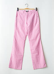 Pantalon drept țesătură crep talie înaltă roz BE YOU K femme