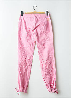 Pantalon drept țesătură poplin talie joasă roz BE YOU K femeie