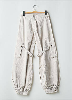 Pantalon cargo țesătură poplin talie joasă gri BE YOU K femeie
