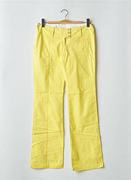 Pantalon drept țesătură poplin talie joasă galben BE YOU K femme