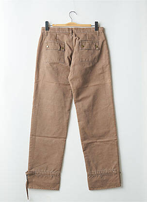 Pantalon drept țesătură poplin talie joasă maro BE YOU K femeie