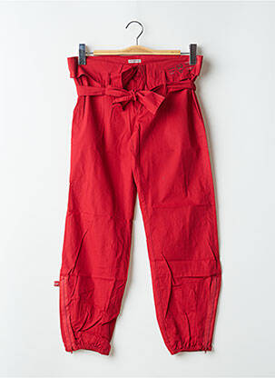 Pantalon 7/8 țesătură poplin mărime normală roșu BE YOU K femeie