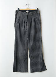 Pantalon evazat închidere cu fermoar sub clapetă cu cârlig talie joasă gri CHILLI PEPPER femme