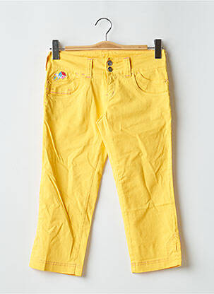 Pantalon trei sferturi elasticitate talie joasă galben CIMARRON femeie