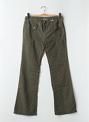 Pantalon evazat talie joasă talie joasă verde TEDDY SMITH femeie