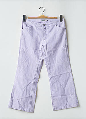 Pantalon trei sferturi croială dreaptă mărime normală violet TEDDY SMITH femeie