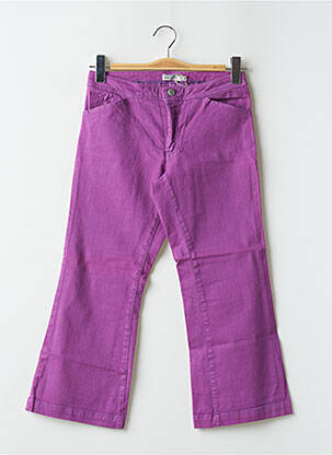 Pantalon trei sferturi croială dreaptă talie joasă violet TEDDY SMITH femeie