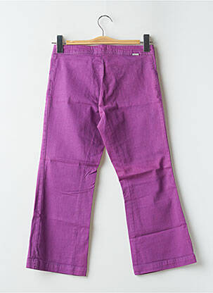 Pantalon trei sferturi croială dreaptă talie joasă violet TEDDY SMITH femeie