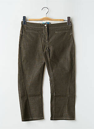 Pantalon trei sferturi elasticitate mărime normală verde TEDDY SMITH femeie