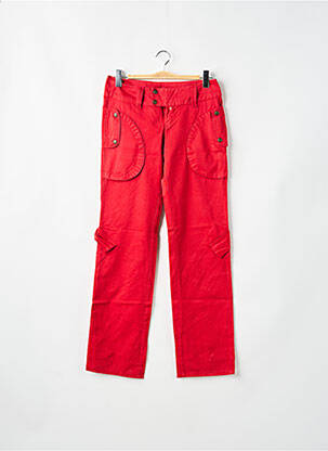 Pantalon cargo croială dreaptă talie joasă roșu BE YOU K femeie
