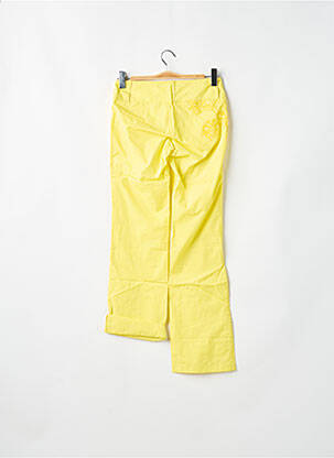 Pantalon drept țesătură poplin talie joasă galben BE YOU K femeie