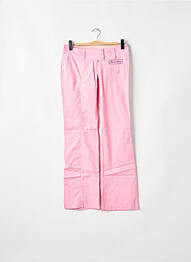 Pantalon drept țesătură poplin talie joasă roz BE YOU K femme