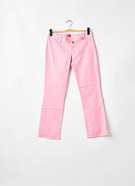 Pantalon drept țesătură poplin talie joasă roz BE YOU K femme