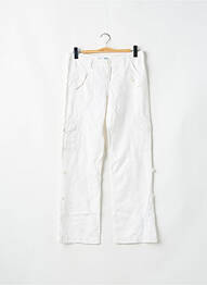 Pantalon cargo croială dreaptă talie joasă alb BLEND SHE femme