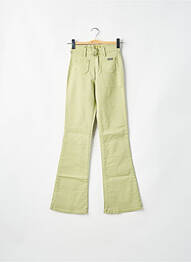 Pantalon evazat elasticitate talie înaltă verde CIMARRON femeie