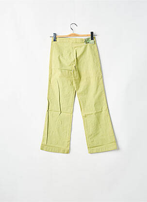 Pantalon drept țesătură poplin talie înaltă verde CIMARRON femeie