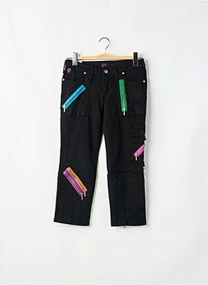 Pantalon trei sferturi elasticitate talie joasă negru CIMARRON femeie