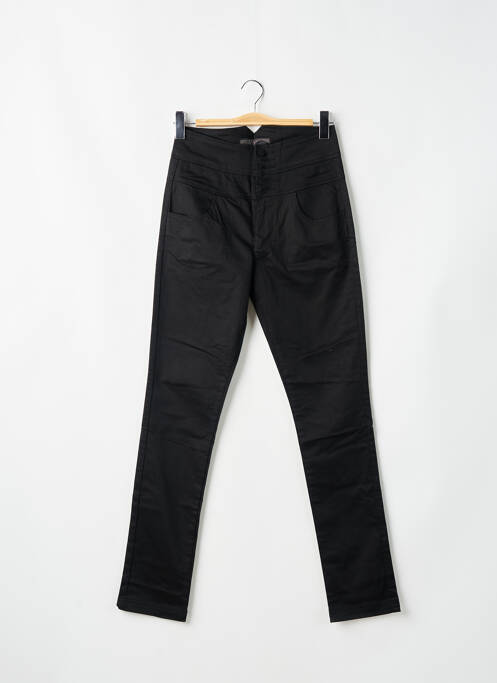 Pantalon slim țesătură poplin talie înaltă negru CHEAP MONDAY femme