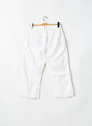 Pantalon drept țesătură poplin mărime normală alb TEDDY SMITH femeie